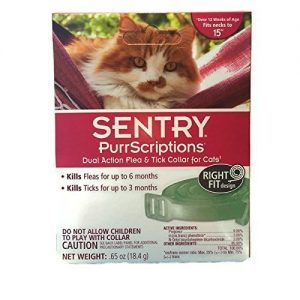 Sentry PurrScriptions Dual Action Flea & Tick Collar for Cats